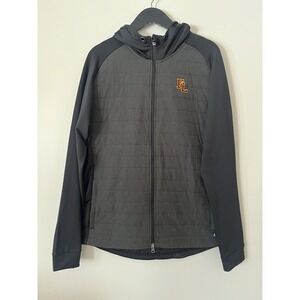 SWANNIES GOLF COLEMAN JACKET Black Gray MENS Large FULL ZIP JACKET Florida